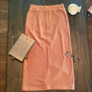 Uniqlo Midi Length Camel Corduroy Skirt